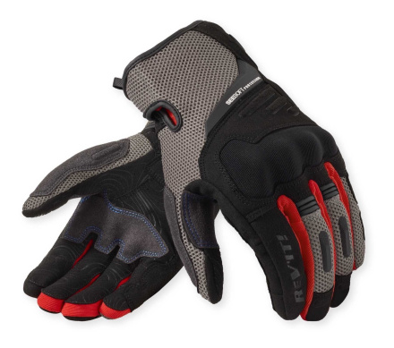 REV'IT! Cavern Motorhandschoenen, Grijs-Rood (1 van 2)