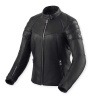 REV'IT! London Ladies Leren Motorjas, Zwart (Afbeelding 1 van 2)