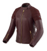 London Ladies Leren Motorjas - Aubergine