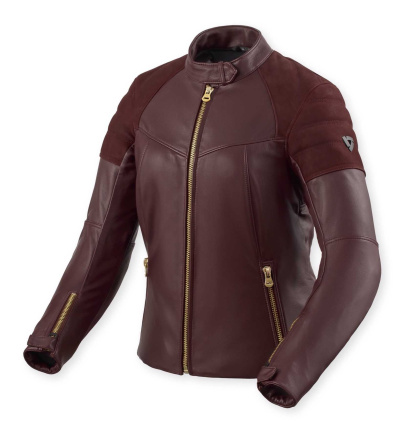 London Ladies Leren Motorjas - Aubergine