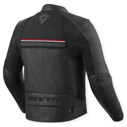 REV'IT! Mile 2 Leren Motorjas, Zwart-Rood (2 van 2)