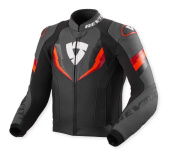 Quantum 3 Leren Motorjas - Zwart-Rood