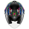 Shark RS Jet Carbon Shaytan Jethelm, Zwart-Groen-Paars (Afbeelding 3 van 3)