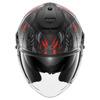 Shark RS Jet Carbon Shaytan Jethelm, Zwart-Rood-Grijs (Afbeelding 3 van 3)