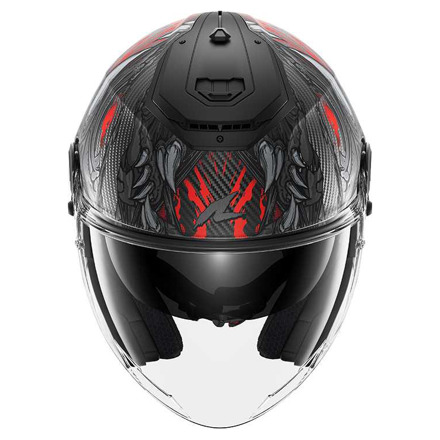 Shark RS Jet Carbon Shaytan Jethelm, Zwart-Rood-Grijs (3 van 3)