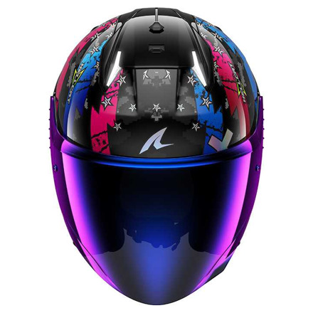 Shark Skwal i3 Jet Hellcat Mat Jethelm, Zwart-Blauw (3 van 3)