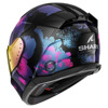 Shark D-Skwal 3 Mayfer Integraalhelm, Zwart-Violet-Parel (Afbeelding 2 van 3)