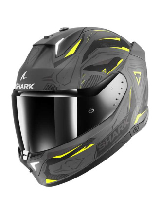 Skwal i3 Linik Mat Integraalhelm - Grijs-Geel-Zwart
