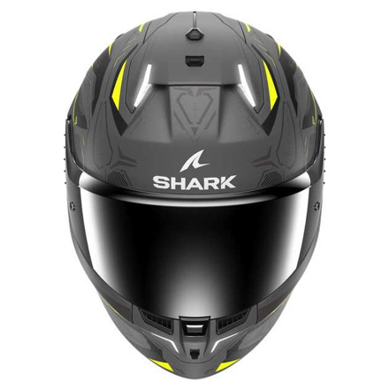 Shark Skwal i3 Linik Mat Integraalhelm, Grijs-Geel-Zwart (3 van 3)
