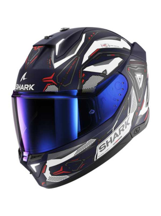 Skwal i3 Linik Mat Integraalhelm - Blauw-Wit-Rood