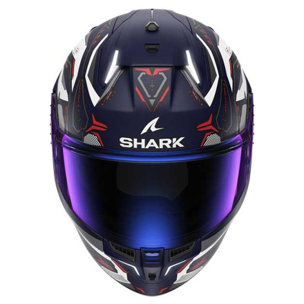Shark Skwal i3 Linik Mat Integraalhelm, Blauw-Wit-Rood (3 van 3)