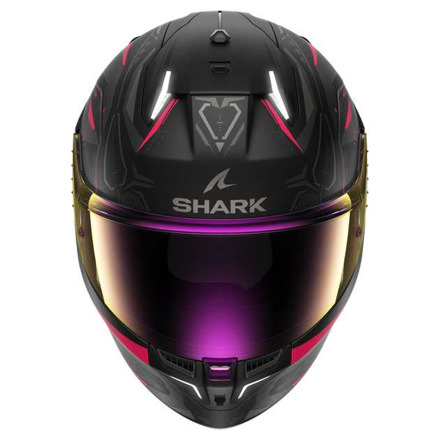 Shark Skwal i3 Linik Mat Integraalhelm, Zwart-Paars-Antraciet (3 van 3)