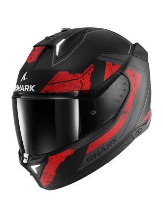 Skwal i3 Rhad Mat Integraalhelm - Zwart-Rood