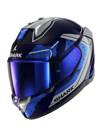 Skwal i3 Rhad Integraalhelm - Blauw-Zilver