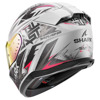 Shark D-Skwal 3 Blast-R Mat Integraalhelm, Zilver-Zwart (Afbeelding 2 van 3)