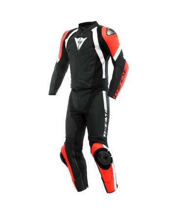 Avro 4 2PC Leren Motorpak - Zwart-Rood-Wit