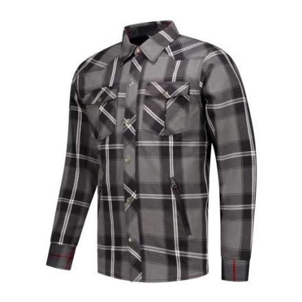 Neil V2 Motorshirt - Grijs-Wit