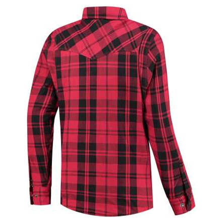 Rusty Stitches Super Neil V2 Motorshirt, Rood-Zwart (2 van 2)