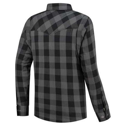 Rusty Stitches Super Neil V2 Motorshirt, Grijs-Zwart (2 van 2)