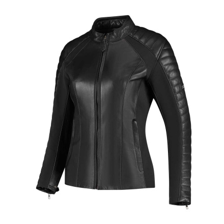 Donna Leren Motorjas - Zwart