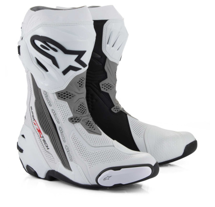 Supertech R Vented Motorlaarzen - Wit-Grijs-Zwart