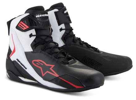 Alpinestars Faster-4 Motorschoenen, Zwart-Wit-Rood (1 van 3)