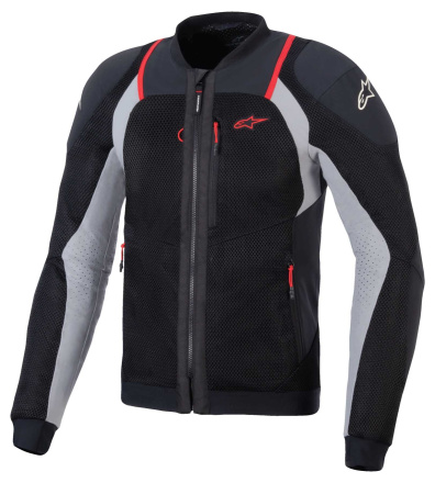 Troop-Air Pro Motorjas - Zwart-Antraciet-Rood