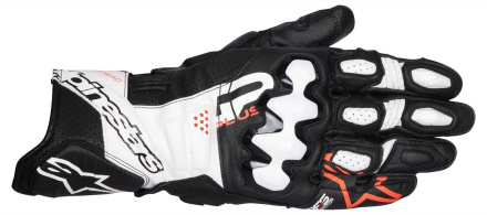 Alpinestars GP Plus R V3 Motorhandschoenen, Zwart-Wit-Rood-Fluor (1 van 2)