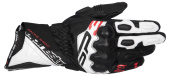 SP-3 Motorhandschoenen - Zwart-Wit-Rood-Fluor