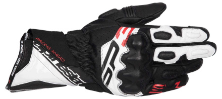 Alpinestars SP-3 Motorhandschoenen, Zwart-Wit-Rood-Fluor (1 van 2)