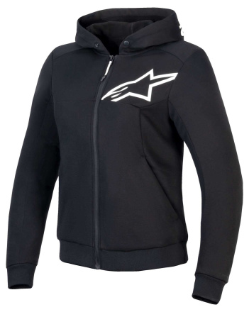 Alpinestars Stella Chrome V2 Sport Motorhoodie, Zwart-Wit (1 van 2)