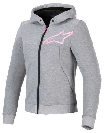 Alpinestars Stella Chrome V2 Sport Motorhoodie, Grijs-Roze (1 van 2)