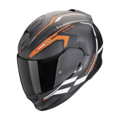 EXO 491 KRIPTA Integraalhelm - Mat Zwart-Oranje-Wit