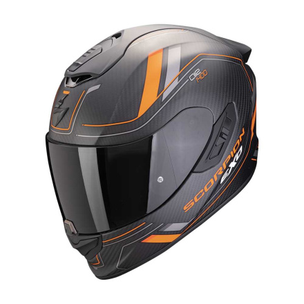 EXO 1400 EVO II CARBON AIR MIRAGE Integraalhelm - Mat Zwart-Oranje