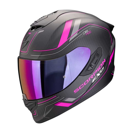 EXO 1400 EVO II CARBON AIR MIRAGE Integraalhelm - Mat Zwart-Roze