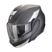 EXO-TECH EVO TEAM Systeemhelm - Mat Zwart-Zilver