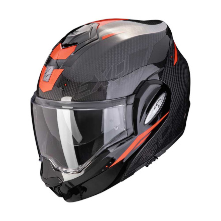 EXO-Tech Evo Carbon Rover Systeemhelm - Zwart-Rood