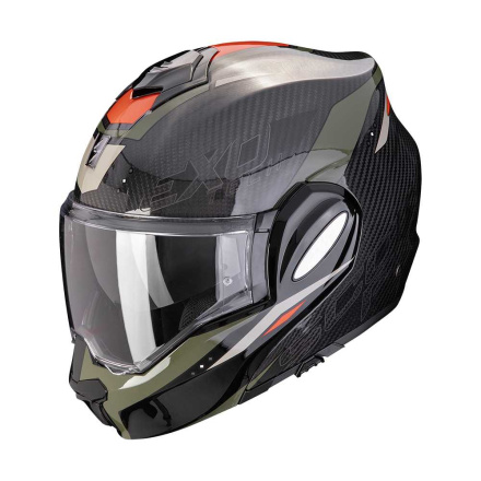 EXO-Tech Evo Carbon Rover Systeemhelm - Zwart-Groen