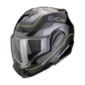 EXO-TECH EVO PRO COMMUTA Systeemhelm - Zwart-Zilver-Geel