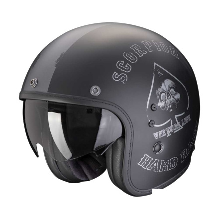 BELFAST EVO SPADE Jethelm - Mat Zwart-Zilver