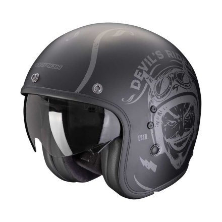 BELFAST EVO ROMEO Jethelm - Mat Zwart-Zilver