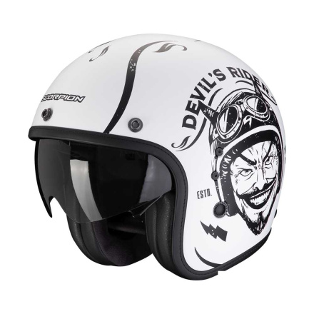 BELFAST EVO ROMEO Jethelm - Mat Wit-Zwart
