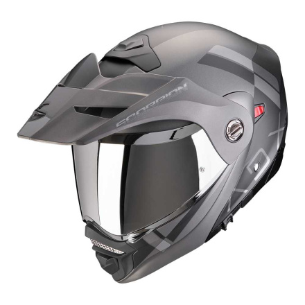 ADX-2 Galane Enduro Helm - Mat Zwart-Zilver