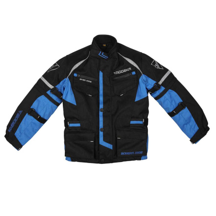 Tourex II Kinder Motorjas - Zwart-Blauw